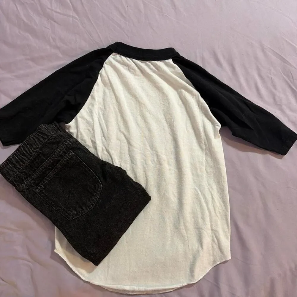 Cat-jack Kids Black Jeans and baseball Tee